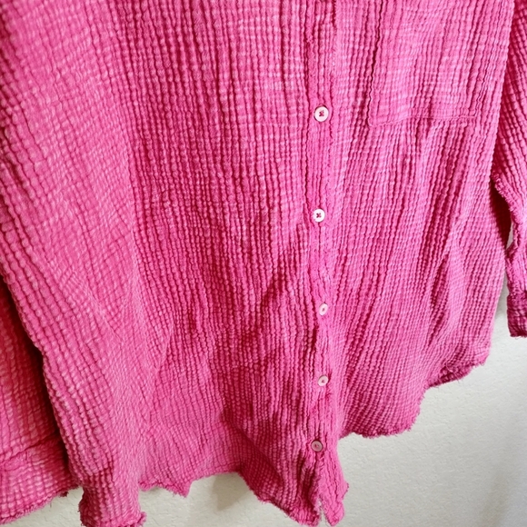 Aerie Gauzy Coverup Button Down Shirt Sz S - Picture 4 of 9